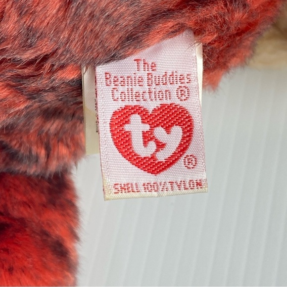Ty Beanie Buddies Schweetheart Plush Vintage 1999 Monkey Valentines Red - Picture 8 of 11
